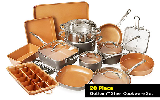 20 piece Gotham Steel™ Cookware Set